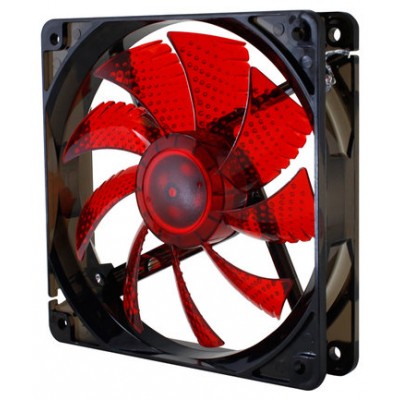 VENTILADOR CAJA NOX COOL FAN LED 120MM NEGRO LED ROJO