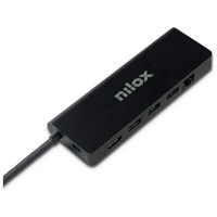 Nilox Docking Station UsbC 8 EN 1 Dual 4K 1000Mbps-8SX Nilox Docking Station UsbC 8 EN 1 Dual 4K 1000Mbps
