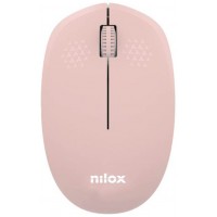 Nilox Rat&oacute;n Wireless, 1000 DPI, 3 botones, Rosa