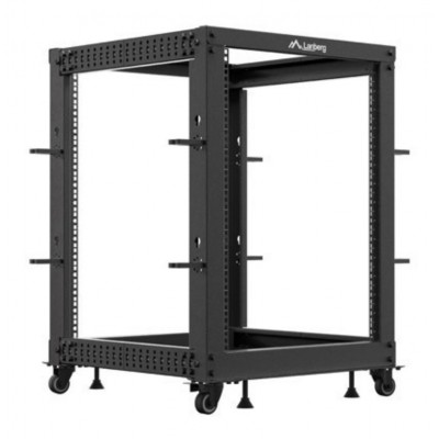 ARMARIO LANBERG ABIERTO RACK 19" 15U 600X600 AJUSTABLE HASTA 1100 NEGRO