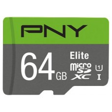 MEMORIA SD MICRO 64GB  PNY Elite microSDXC UHS-I Clase