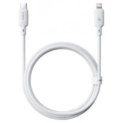 OS-BASEUS SILKY SERIES FAST CHARGING CABLE TYPE-C TO IP 20W 1M MOON WHITE (Espera 4 dias)