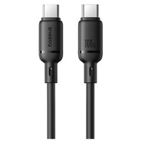 OS-BASEUS SILKY SERIES FAST CHARGING CABLE TYPE-C TO TYPE-C 100W 1M CLUSTER BLACK (Espera 4 dias)