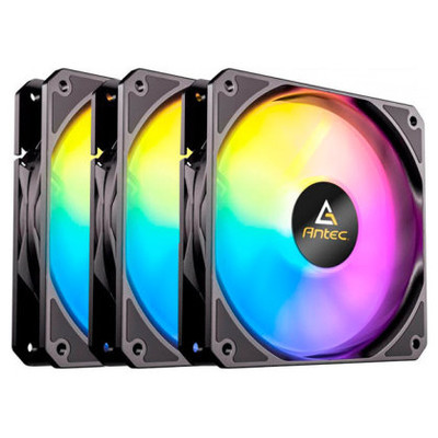 VENTILADOR CAJA ANTEC P12 ARGB 3X VENT REVERSE 120MM RGB NEGRO