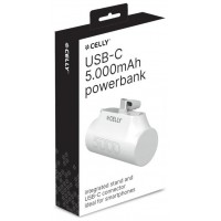 Celly Powerbank Compacta Usb-C 5000 mAh Blanca