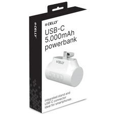 Celly Powerbank Compacta Usb-C 5000 mAh Blanca
