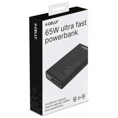 Celly Powerbank PD65W 20000 mAh 65w EVO Negra