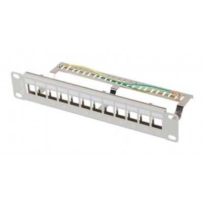 PATCH PANEL LANBERG 12 PUERTOS 1U RACK 10" FTP PARA MODULOS KEYSTONE GRIS-SX2 PATCH PANEL LANBERG 12 PUERTOS 1U RACK 10" FTP PARA MODULOS KEYSTONE GRIS