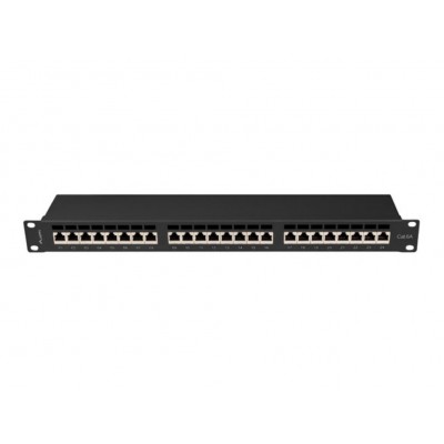 PATCH PANEL 24 PORT 1U 19" CAT.6A FTP BLACK LANBERG