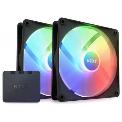 NZXT F140 RGB Core Carcasa del ordenador Ventilador 14 cm Negro 2 pieza(s) (Espera 4 dias)