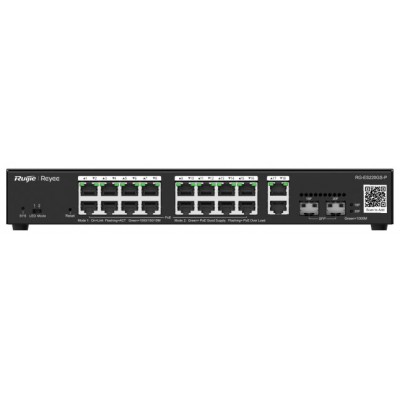 SWITCH RUIJIE RG-ES220GS-P 20 PUERTOS GIGABIT POE 16 POE2 2RJ45