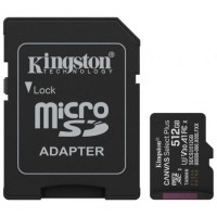 MEMORIA SD MICRO 512GB KINGSTON CLASE 10 + ADAPTADOR-24SX MEMORIA SD MICRO 512GB KINGSTON CLASE 10 + ADAPTADOR