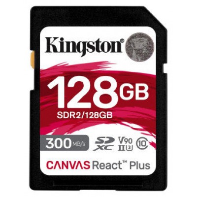 Kingston Technology Canvas React Plus 128 GB SD UHS-II Clase 10 (Espera 4 dias)-SX47 Kingston Technology Canvas React Plus 128 GB SD UHS-II Clase 10 (Espera 4 dias)