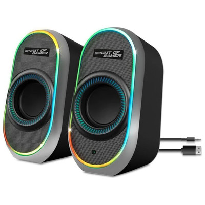 Spirit of Gamer Altavoz 2.0 FANATIC 500 RGB Black-SX4 Spirit of Gamer Altavoz 2.0 FANATIC 500 RGB Black