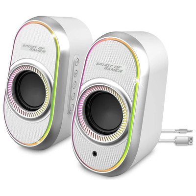 Spirit of Gamer Altavoz 2.0 FANATIC 500 RGB White