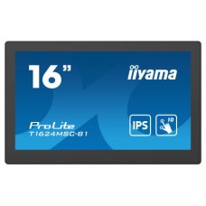 iiyama T1624MSC-B1 pantalla de señalización Panel plano interactivo 39,6 cm (15.6") IPS 450 cd / m² Full HD Negro Pantalla táctil 24/7 (Espera 4 dias)