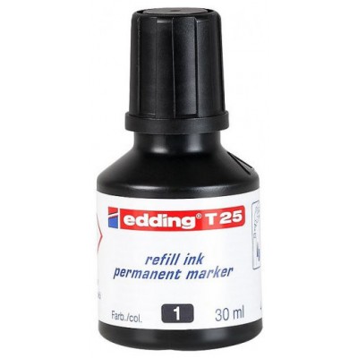 FRASCO TINTA PARA RELLENAR 30ML NEGRO EDDING T25-001 (Espera 4 dias)