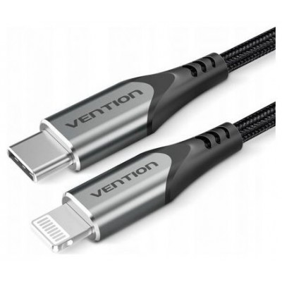 CABLE 2.0 USB-C A LIGHTNING 1 M GRIS VENTION (Espera 4 dias)