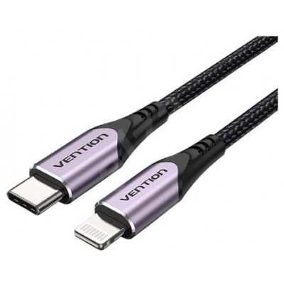 CABLE 2.0 USB-C A LIGHTNING 1 M MORADO VENTION (Espera 4 dias)