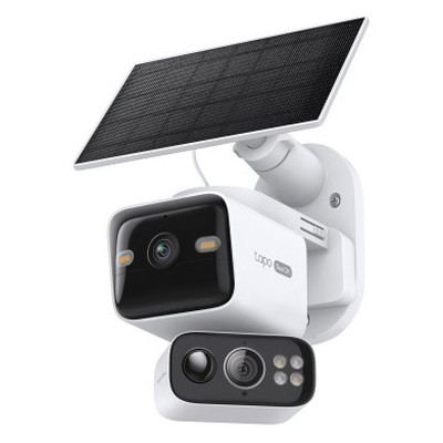 TP-LINK TAPO C645D KIT SOLAR-POWERED DUAL-LENS PAN/TILT SECURITY CAMERA KIT SPEC:2K 3MP(2304&times;1296)&2K 3MP(2304&times;1296), 2.4 G&5GHZ, 10000MAH RECHARGEABLE LITHIUM-ION BATTERY,  SOLAR PANEL(5.2V, 2.5W) (Espera 4 dias)