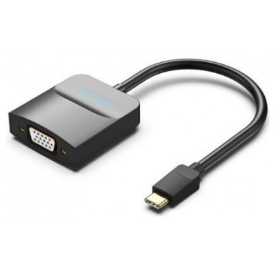 ADAPTADOR CONVERSOR USB-C A VGA/H NEGRO VENTION (Espera 4 dias)