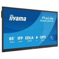 MONITOR INTERACTIVO IIYAMA 65" EDLA, ANDROID 14, 8/128GB, 40-P,3840X2160,UHD,MM 2X 20W,VGA,HDMI 2X /1XOUT, 2X USB-C,MINI-JACK OPTICAL OUT,USB TOUCH, 400CD/M2,LANDSC MODE,MEDIA PLAY USB, AG,LAN,RS232C,IIWARE,WIFI/BT,VESA 600X400,SLOT OPC (TE6512MIS-B4