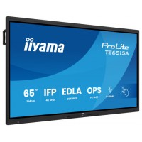 IIYAMA MONITOR INTERACTIVO 65" EDLA, ANDROID 14, 16/128GB UHD IPS, MM 2X 20W  + 20W SUBWR, 2X HDMI, DP , 1X USB-C,  550CD/M, HORIZ , MEDIA PLAY USB PORTS, ANTIGLARE, LAN, RS232C, IIWARE WIFI-6/BT 5.0, OPS SLOT, VESA 600X400 (MOUNT INCLUDED) (TE6515A-