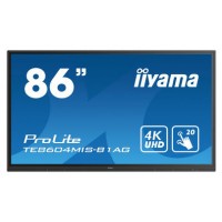 iiyama TE8604MIS-B1AG pantalla de señalización Pantalla plana para señalización digital 2,18 m (86") IPS 4K Ultra HD Negro Pantalla táctil Procesador incorporado Android (Espera 4 dias)