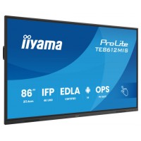MONITOR INTERACTIVO IIYAMA 86" EDLA, ANDROID 14, 8/128GB, 40-P,3840X2160,UHD,MM 2X 20W,VGA,HDMI 2X /1XOUT, 2X USB-C,MINI-JACK OPTICAL OUT,USB TOUCH, 400CD/M2,LANDSC MODE,MEDIA PLAY USB, AG,LAN,RS232C,IIWARE,WIFI/BT,VESA 800X600,SLOT OPC (TE8612MIS-B4