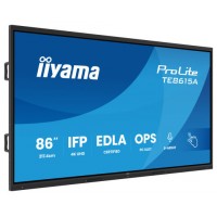 IIYAMA MONITOR INTERACTIVO 86" EDLA,ANDROID 14, 16/128GB UHD IPS, MM 2X 20W  + 20W SUBWR, 2X HDMI, DP , 1X USB-C,  550CD/M, HORIZ , MEDIA PLAY USB PORTS, ANTIGLARE, LAN, RS232C, IIWARE WIFI-6/BT 5.0, OPS SLOT, VESA 600X400 (MOUNT INCLUDED) (TE8615A-B