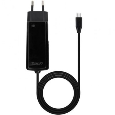 CARGADOR PORTATIL 45W TOOQ GAN USB-C PD CUBICO NEGRO