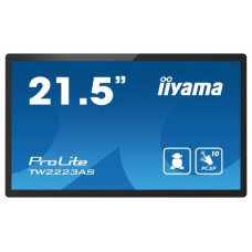 iiyama TW2223AS-B2 pantalla de señalización Panel plano interactivo 54,6 cm (21.5") Wifi 400 cd / m² Full HD Negro Pantalla táctil Procesador incorporado Android 12 24/7 (Espera 4 dias)