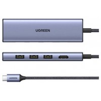 Ugreen 20956A hub de interfaz USB Tipo C 5000 Mbit/s Plata (Espera 4 dias)-16SX Ugreen 20956A hub de interfaz USB Tipo C 5000 Mbit/s Plata (Espera 4 dias)