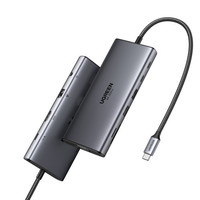 Ugreen 11-in-1 USB-C Hub to 3x USB-C/2x USB-A/HDMI/VGA/RJ45/SD/TF/3.5mm - Gray Acoplamiento Base Gris (Espera 4 dias)