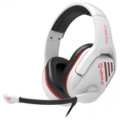 Headset Gaming Unyka Nova Gpro 2.1 White Microfono