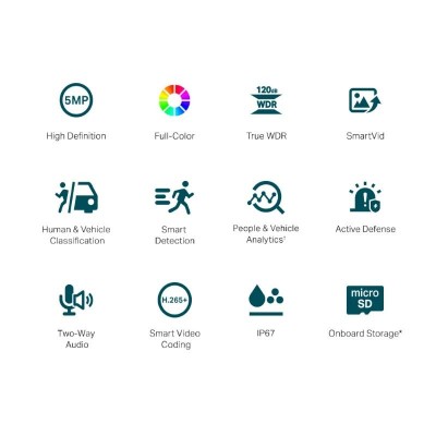 TP-Link VIGI C350(2.8MM) c&aacute;mara de vigilancia Bala C&aacute;mara de seguridad IP Exterior 2880 x 1620 Pixeles Techo (Espera 4 dias)