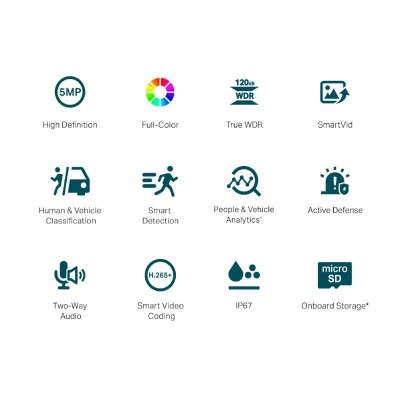 TP-Link VIGI C350 Bala C&aacute;mara de seguridad IP Exterior 2880 x 1620 Pixeles Techo (Espera 4 dias)