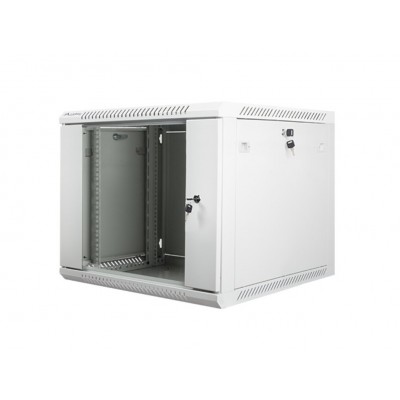 ARMARIO LANBERG MURAL 9U 600X600 RACK 19 FLAT PACK V2 PUERTA CRISTAL GRIS