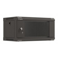 ARMARIO LANBERG MURAL RACK 19" 4U 540X350 FLAT PACK NEGRO PUERTA CRISTAL