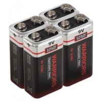 PILAS 6LR61 WARRIORS ALCALINA PACK DE 4 PILAS